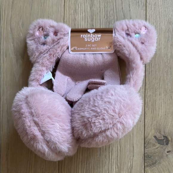 rainbow sugar Other - Rainbow Sugar Pink Earmuffs and Gloves Set